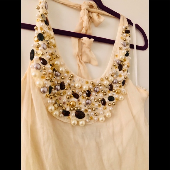 Beaded Halter Neck Blouse - Picture 3 of 9